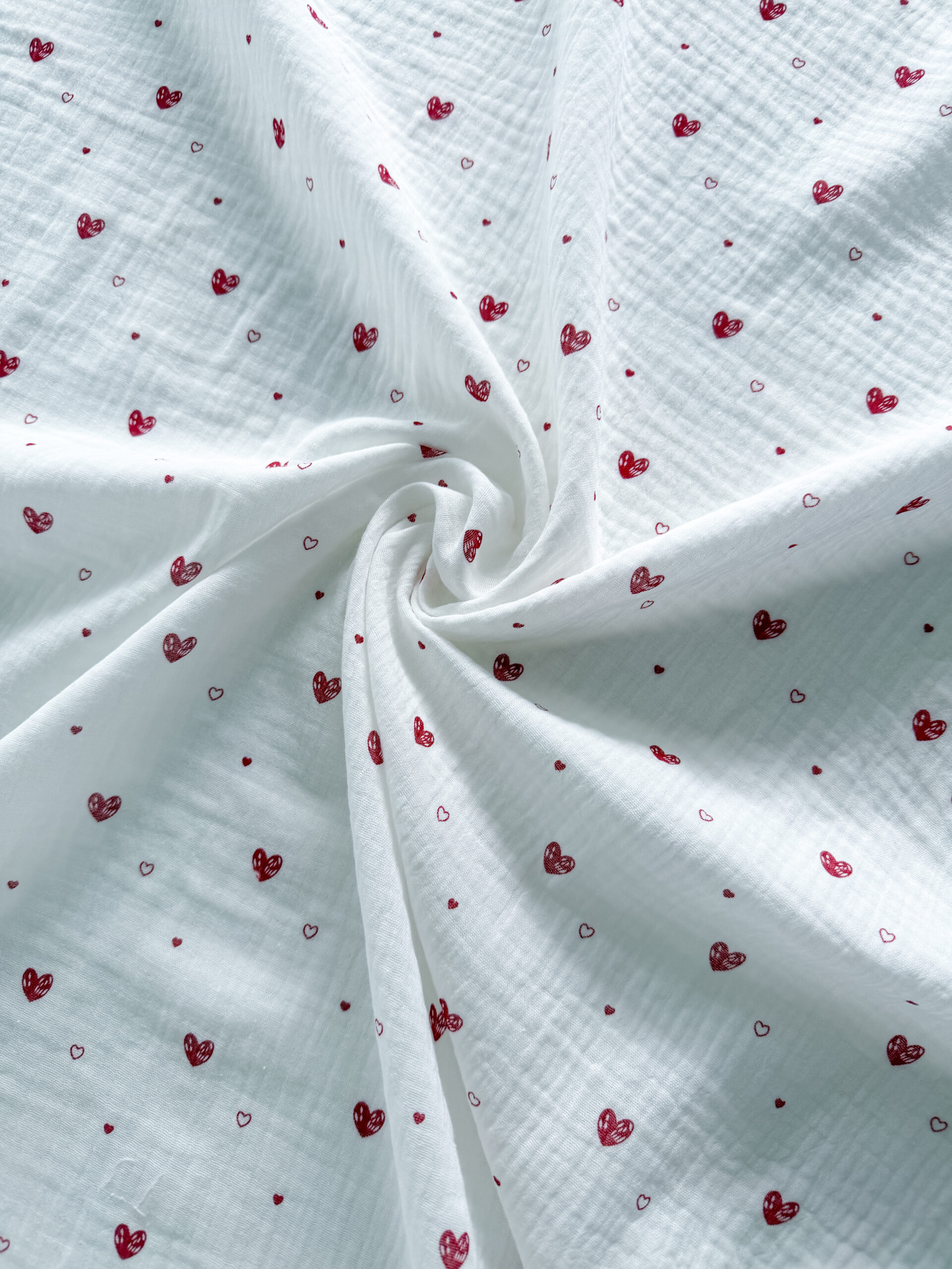 Širdelės Muslinas double gauze “Širdelės" - Image 1