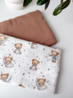 Muslinas double gauze "Light brown" - Image 2